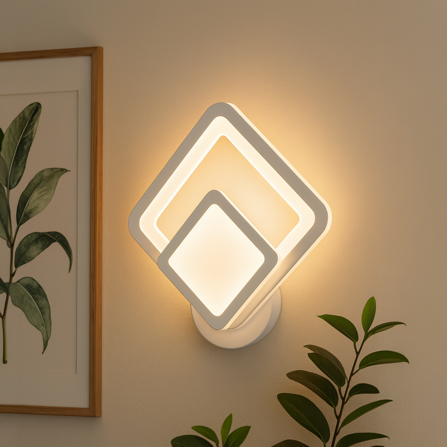 Shani LED wall lamp, 12W, White, Cold/Warm/Neutral light