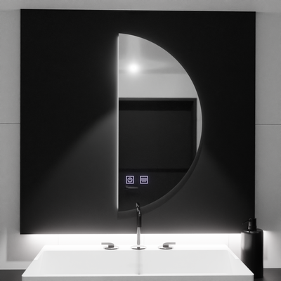 FELHOLD Crescent LED Mirror, 160x80cm, Touch System, Cold Light 6000K, Dimmable