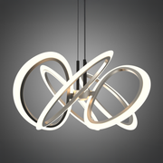 Suspended LED chandelier with remote control RIMINI 85W, 5 Elements, Cold/Warm/Neutral light, Dimmable, Gold