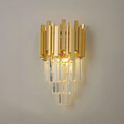 Maxim Wall Lamp, 2*E14, Gold, Metal and Crystal
