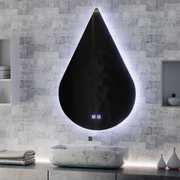 Mirror LED Touch River Demist System 80X120cm, Drop Shape.