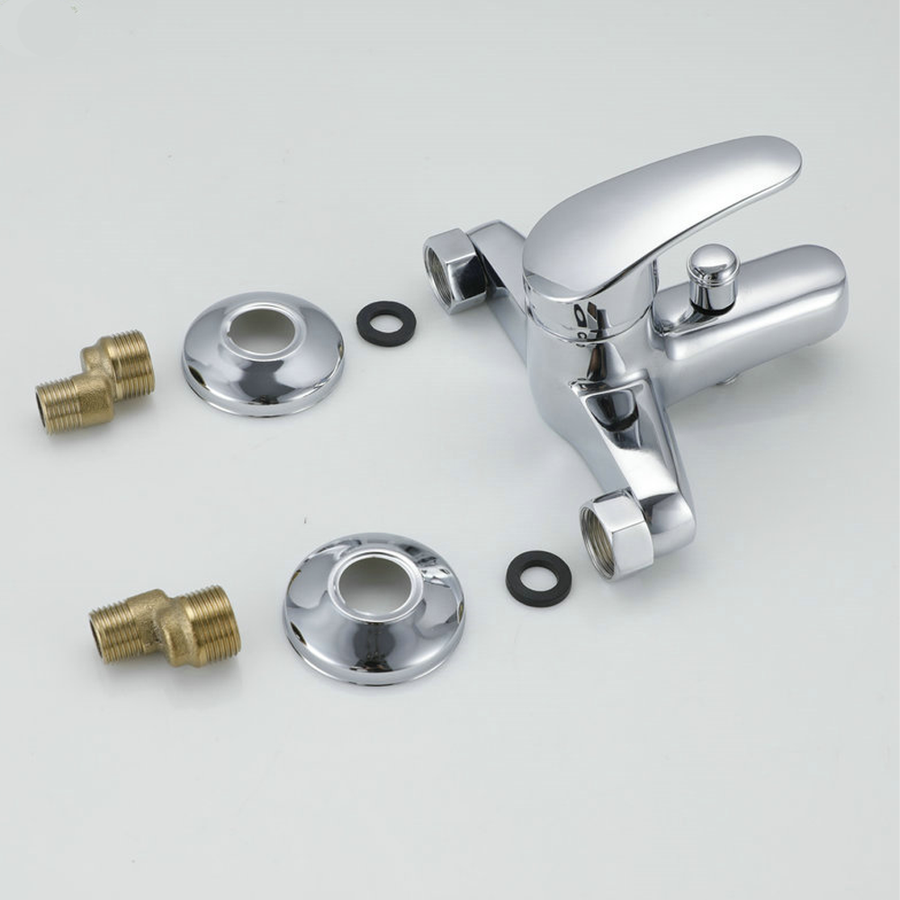Bathtub Faucet, Shower Head and Hose Included, Alloy, Ceramic Cartridge, Chrome, CD001