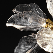 MARTINEZ Linear Luxe Crystal Chandelier, Diameter 35cm, 4x E14, Glossy Gold