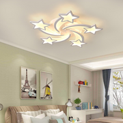 LED chandelier with remote control IPOMOEA 69W, 5 Stars, Cold/Warm/Neutral light, Dimmable, White