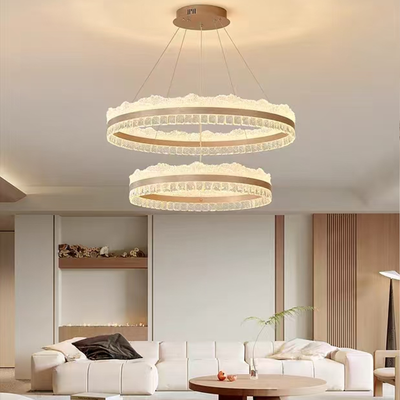 Suspended LED chandelier with remote control NIVALIS, 126W, Cold/Warm/Neutral light, Dimmable, Height Adjustable, Gold