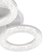 Sigrid LED Chandelier with Remote Control, Dimmable, White, Crystals