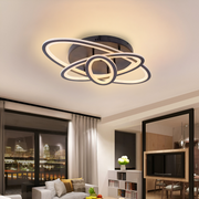 LED chandelier with remote control TIANA 83W, 3 Ellipse, Cold/Warm/Neutral light, Dimmable, Black