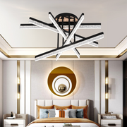 LED Chandelier with Remote Control LT179/5BK, 67W, 5 Elements, Cold/Warm/Neutral Light, Dimmable, Black