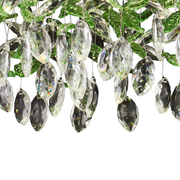 Crystal LED Chandelier LLC211/400GN Round, 22W, Cold/Warm/Neutral Light, Green Crystals, Shiny Chrome