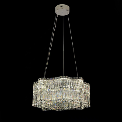Crystal LED Chandelier with Remote Control Regalis CC576/1000CH, 60W, Warm/Cold/Neutral Light 3000K/4000K/6000K, Adjustable Height, Dimmable Light, Metal and Crystal