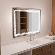 Mirror LED rectangular 80x60cm vorice touch system disabling