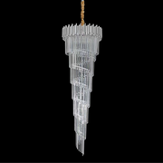 Crystal Chandelier CC110/600x1800, 28xE14, Diameter 60cm, Height 180cm, Chrome and Silver, Adjustable Height, Elegant Design