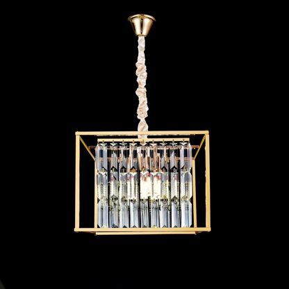 Petito Crystal Chandelier, 1676/350, 3xE14, Shiny Gold, Adjustable Height, Metal and Crystal