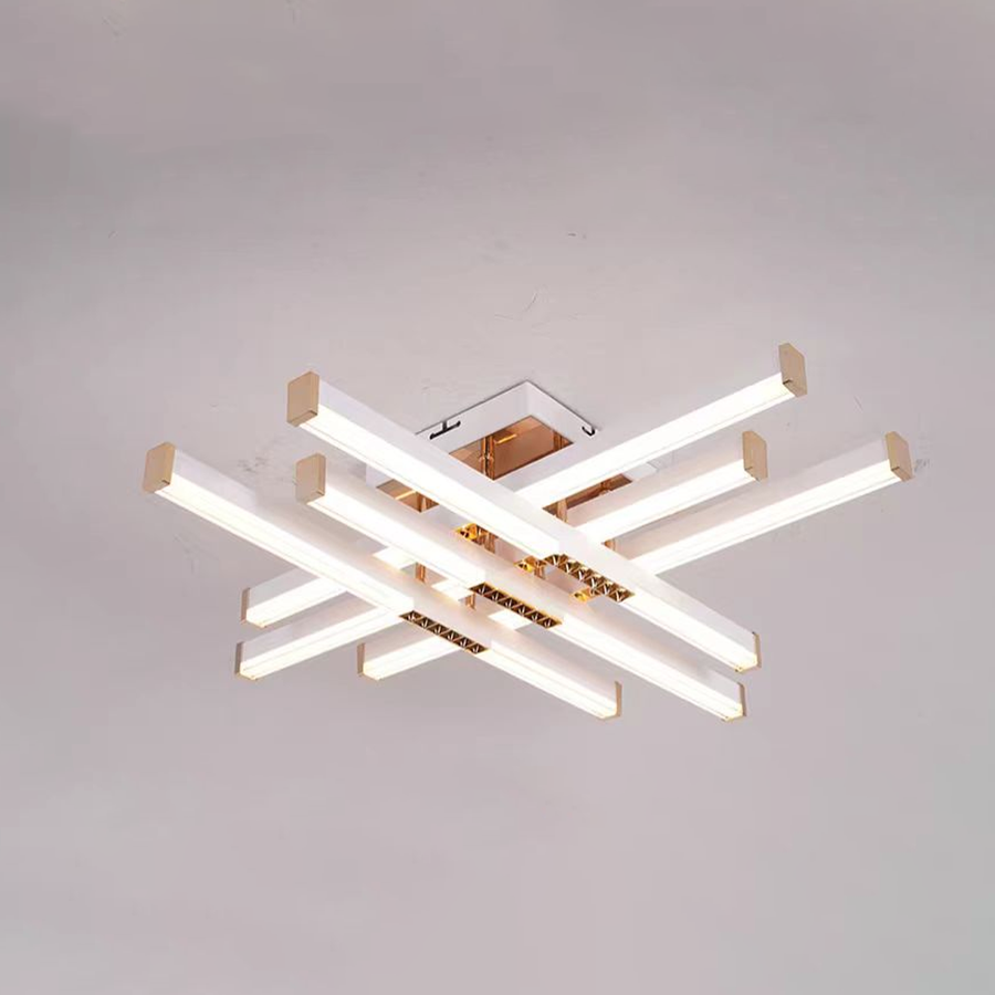 LED Chandelier with Remote Control LT178/6WH, 84W, 6 Elements, Cold/Warm/Neutral Light, Dimmable, White