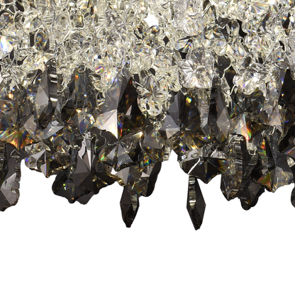 Crystal LED Chandelier LLC212/400BU Round, 22W, Cold/Warm/Neutral Light, Crystals, Shiny Chrome