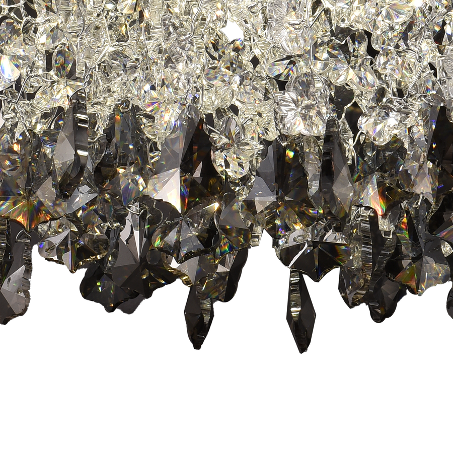 Crystal LED Chandelier LLC212/400BU Round, 22W, Cold/Warm/Neutral Light, Crystals, Shiny Chrome