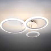 LED Chandelier with Remote Control Betty 3 Circles Cold/Warm/Neutral Light 41W Dimmable White