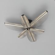 LED Chandelier with Remote Control TULLIO 68W, 6 Petals, Cold/Warm/Neutral light, Dimmable, Black