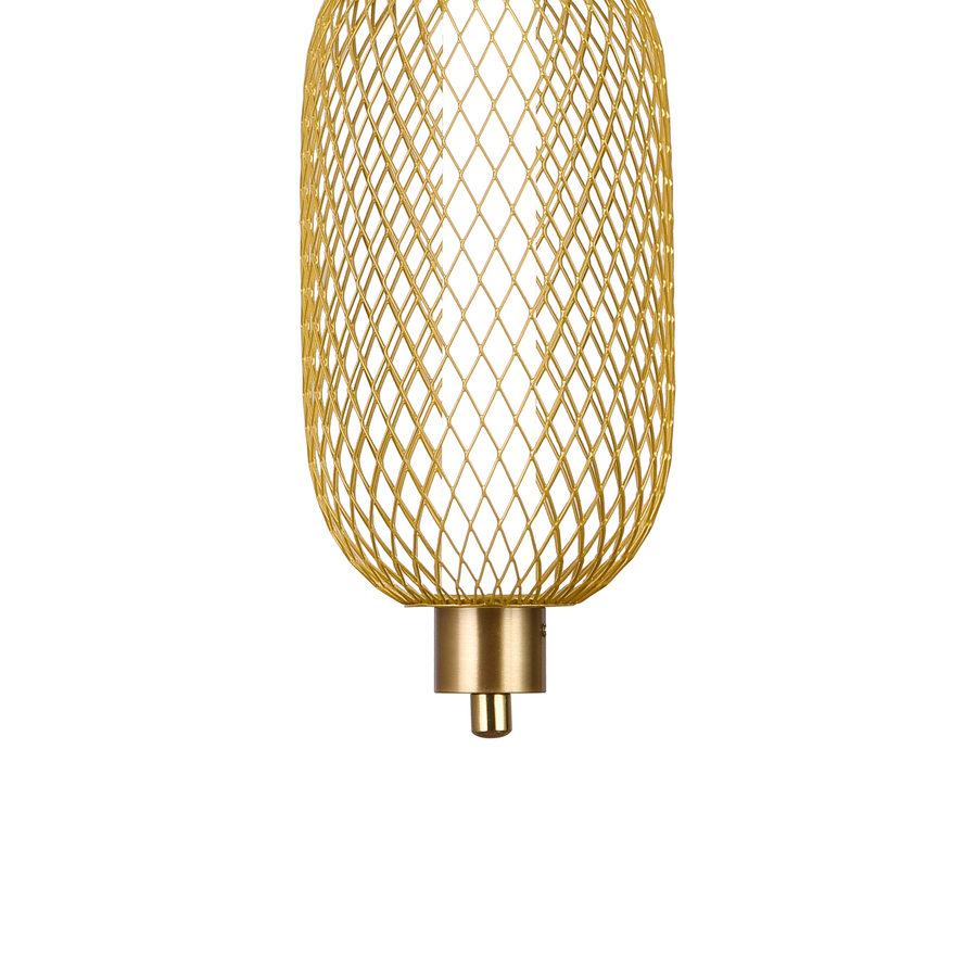 Suspended LED Chandelier LM551/4GD, 24W, Light 3000/4000/6000K, Gold, Adjustable Height