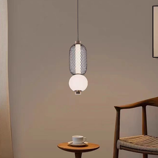 Suspended LED Chandelier LM550/2BK, 11W, Light 3000/4000/6000K, Black, Adjustable Height