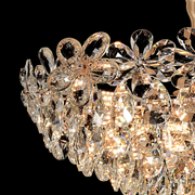 Magno Crystal Chandelier 11xE27, Diameter 60cm, Shiny Gold, Adjustable Height, Metal and Crystal