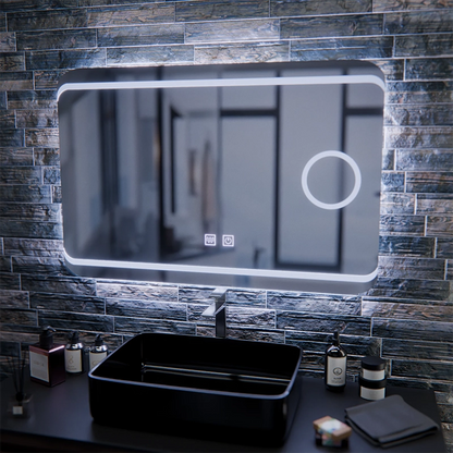 LED Mirror E30S/65X45, Touch and Demist Function, Cosmetic Light, 65x45cm, Cold Light 6000K
