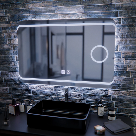 LED Mirror E30S/65X45, Touch and Demist Function, Cosmetic Light, 65x45cm, Cold Light 6000K