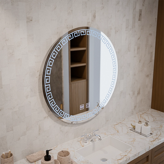 LED Round Mirror, 70cm, Orhina Touch, Demister System, Dimmable