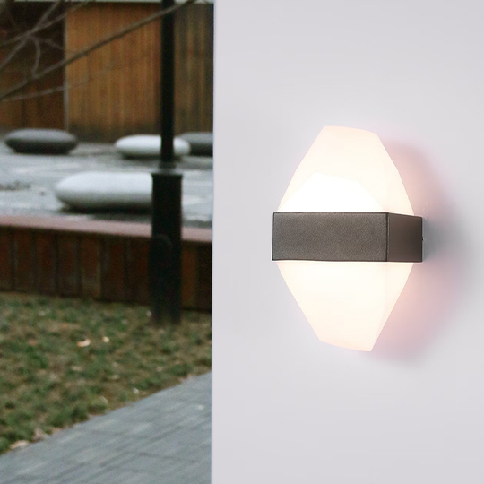 Outdoor LED wall light ICEBERG 10W Metal IP65 Black Outdoor wall lights Default Title Alessandro Design