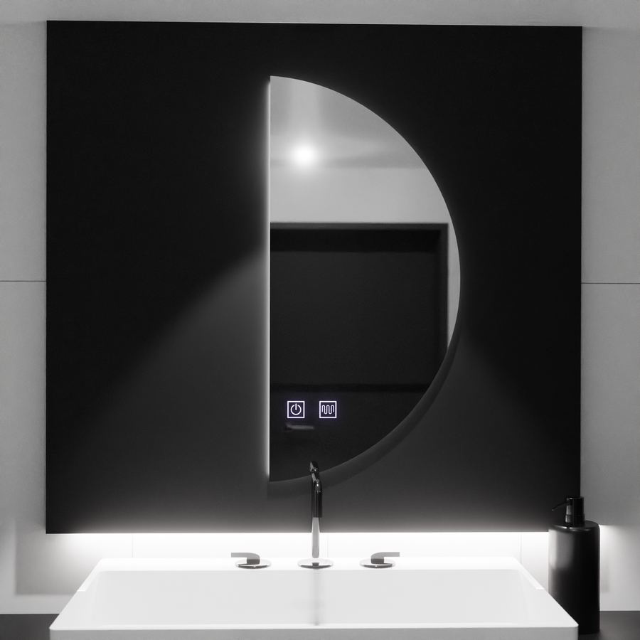 LED mirror LED SEMILUNA 50x100cm - arched touch system unknown disabling