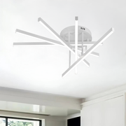 GIO Remote Control LED Chandelier, 65W, 5 Elements, Cold/Cool/Neutral Light, Dimmable, White