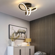 VERTEX Pulse LED Chandelier, 24W, Wavy, Cold/Warm/Neutral Light, Black