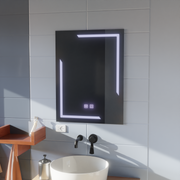 Rectangular LED mirror, 50x70cm, ECLISSA Touch, Demister System, Dimmable