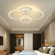 LED chandelier with remote control BETTY 44W, 4 Circles, Cold/Warm/Neutral light, Dimmable, White