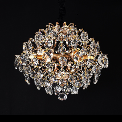 Crystal Chandelier CC9259/5FGD, 5x E14, Diameter 40cm, Shiny Gold