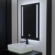 Rectangular LED Mirror 50x70cm Dual Light Basic Touch 