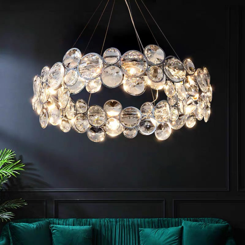 Angelica Crystal Chandelier 6XE14 Silver