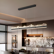 Suspended LED chandelier with remote control MARISTELLA 36W, Cold/Warm/Neutral light, Dimmable, Adjustable height, Black