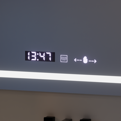 Mirror LED rectangular 120x80cm ECLAT Motionglow Marcello Dismantling & Dimable Cosmetic Terometer Termometer