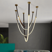 Modern Chandelier, LED, ARIA Largo, 31W, Warm light, Black
