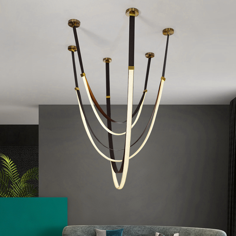 Modern Chandelier, LED, ARIA Largo, 31W, Warm light, Black