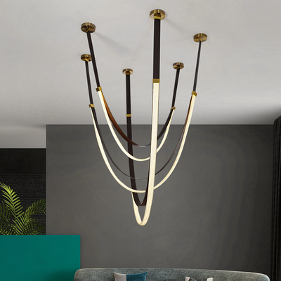 Modern Chandelier, LED, ARIA Largo, 31W, Warm light, Black