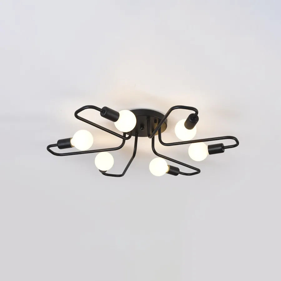 MODERNIST Hexa 6 Chandelier, 6x E27, Black, Modern Design
