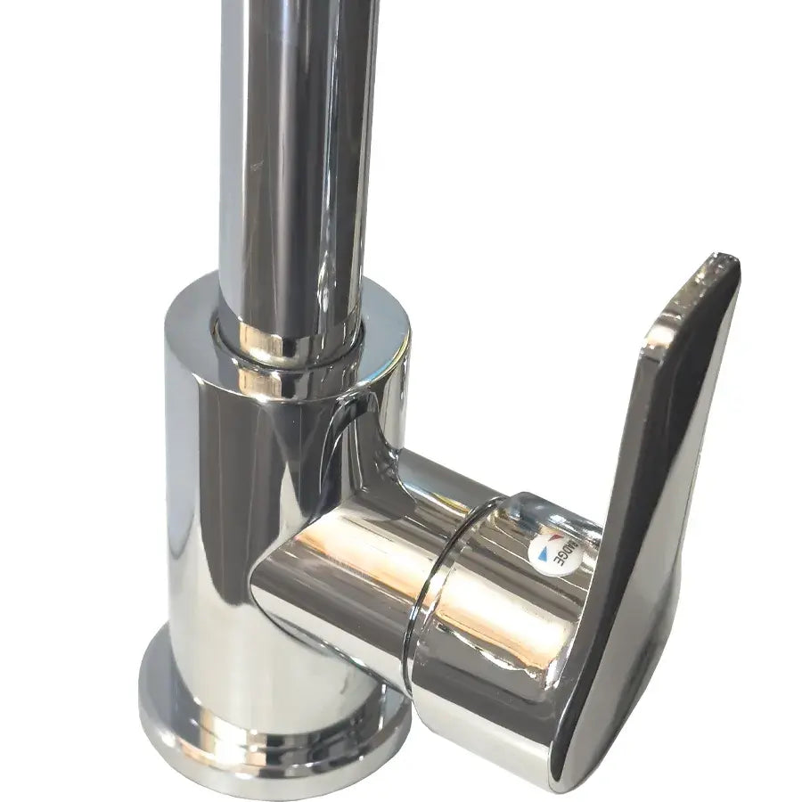 Stainless Steel Kitchen Faucet, Chrome, Rotating Spout, Tall WH207