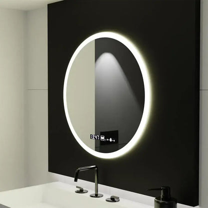 Mirror LED Round 50cm Giulia Sensor MotionGlow Marcellow System Defrosting Clock & Dimable Thermometer