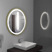 60cm Celest Royale Gold MotionGlow Marcellow Mirror Mercello Clock Defrost & Dimable Thermometer
