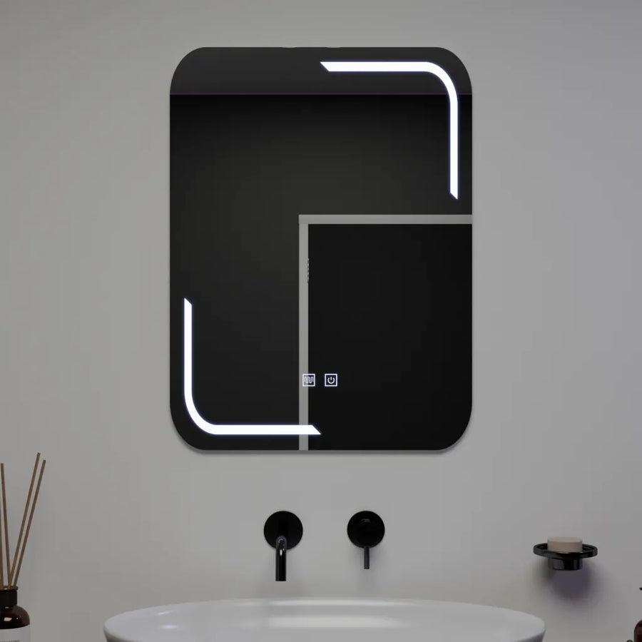 Mirror LED rectangular 60x80cm Touch Ulrich Defrosting System