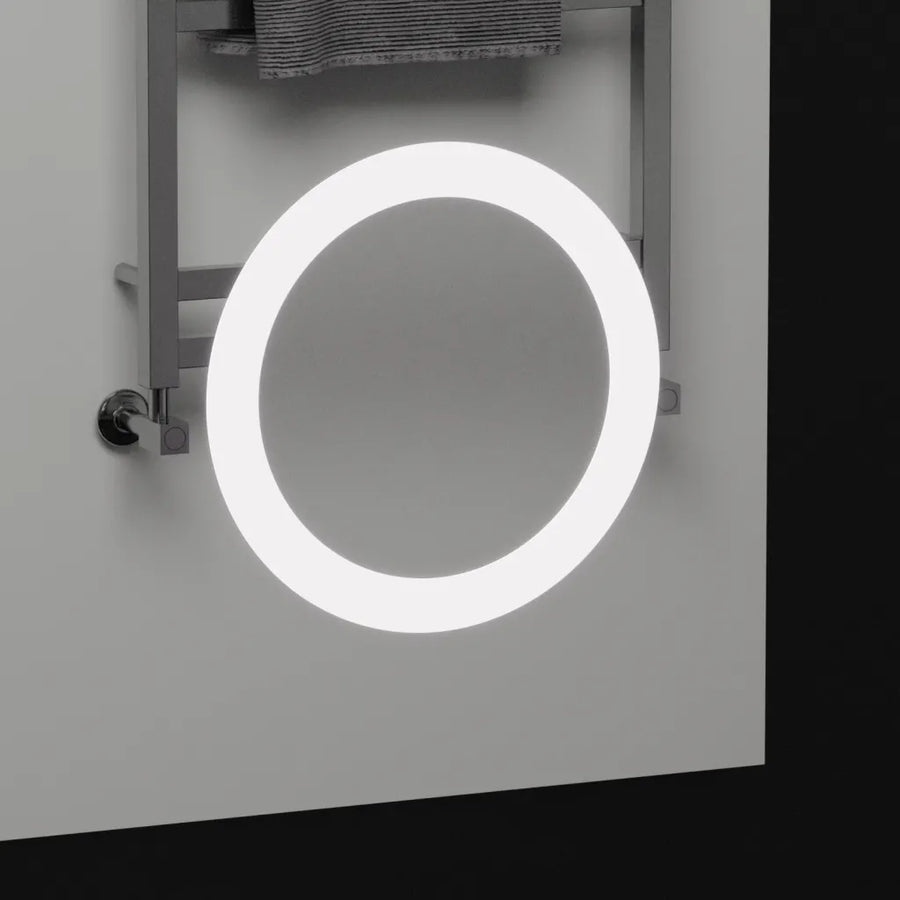 Mirror LED rectangular 60x80cm precision motionglow marcello system disabilities & thermometer of the caimimic glass