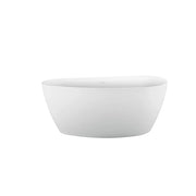 Freestanding Bathtub, Semi-oval, Acrylic, White, 150×72×60 Cm