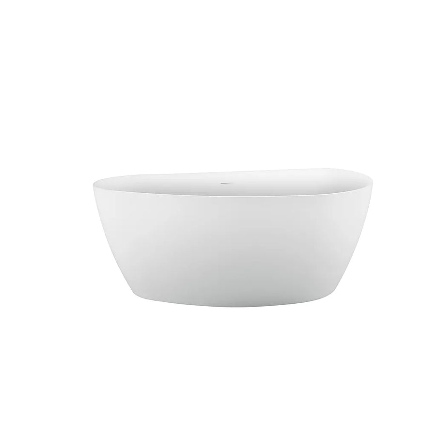 Freestanding Bathtub, Semi-oval, Acrylic, White, 150×72×60 Cm